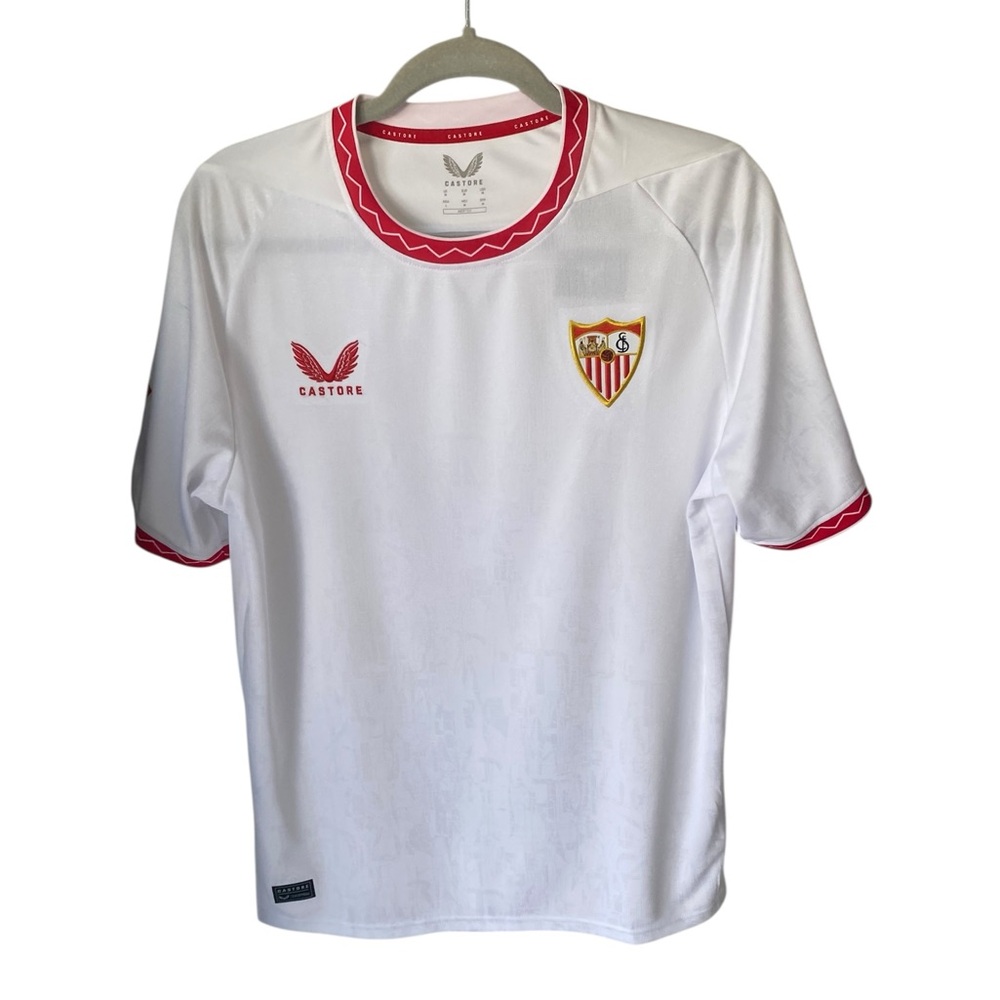 Sevilla FC Home Shirt Castore White/Red Men’s M New w/ Tags TM6413 AerTek